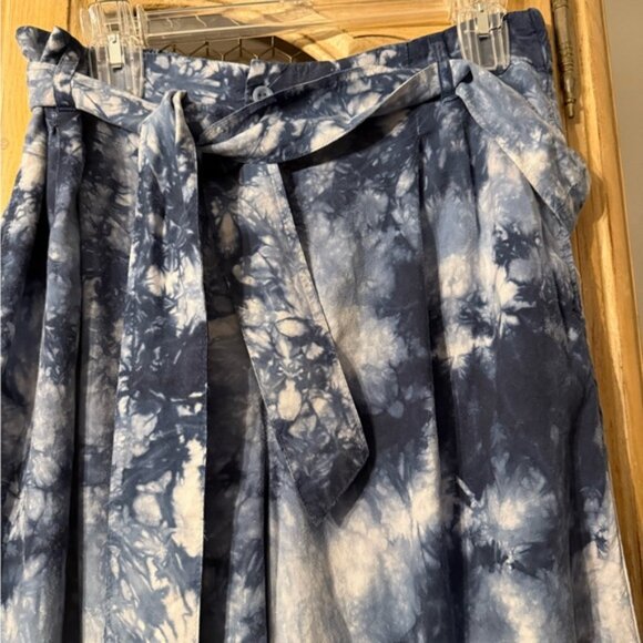 Cloth and Stone Anthropologie Tencel Navy Tie-Dye Pants - Picture 3 of 5